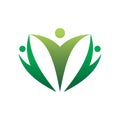 Green nature community logo desgin