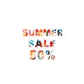 Summer sale banner vector illustration. Sale poster, promotions and ads. Shopping and e-commerce, sale tags and coupons