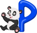 Alphabet letter P for Panda
