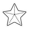 line art star fish icon vector Royalty Free Stock Photo