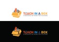 Teach in a Box Logo or Icon Design Vector Image Template Royalty Free Stock Photo