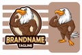 Cartoon strong eagle design template