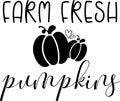 Farm Fresh Pumpkins Quotes, Farmhouse Thanksgiving 2 TG6  Lettering Quotes Royalty Free Stock Photo