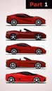 Vector set of Italian cars