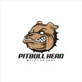Pitbull head mascot logo design Royalty Free Stock Photo