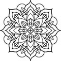 Mandala 10b. design vector logo icon illustration Royalty Free Stock Photo