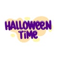 halloween time quote text typography design graphic vector illustration