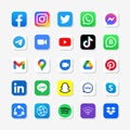 Set of 25 social media icon