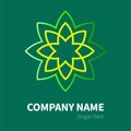Eco neon flower business logo.