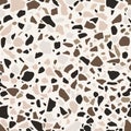 Colorful venetian terrazzo imitation, seamless pattern. Realistic marble texture with stone fragments. Vector Royalty Free Stock Photo