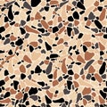 Terrazzo texture. Encaustic tiles flooring material. Granito mosaics with chips of recycled glass, marble, stone. Vector Royalty Free Stock Photo