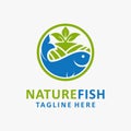 Nature fish logo design Royalty Free Stock Photo