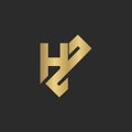 Alphabet Initials logo HZ, ZH, H and Z