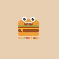 Vecror icon Little burger smiles Royalty Free Stock Photo