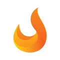 Full color fire flame logo design Royalty Free Stock Photo