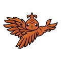 Cute little phoenix cartoon flying Royalty Free Stock Photo