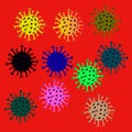 Covid-19 corona virus vector template background. Ncov corona virus background