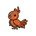 Cute little phoenix cartoon posing Royalty Free Stock Photo