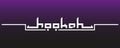 Hookah logo template.Vector lettering on dark blue background.
