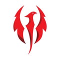 Dragon phoenix monster logo design