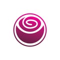 Circle ful color flower logo design