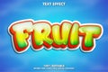 Glossy fruit 3d text effects