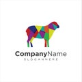 Abstract Colorful Goat and sheep Logo Suitable For Company Logos Business Media Games Personal Needs And Others. vector template