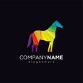 Horse logo color gradient colorful style Suitable For Company Logos Business Media Games Personal Needs And Others. Wild Animal