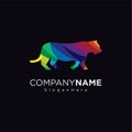 Abstract Colorful gradient Tiger Logo Suitable For Company Logos Business Media Games Personal Needs And Others. puma logo wild Royalty Free Stock Photo