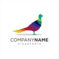Abstract Colorful gradient turtledove Logo Suitable For Company Logos Business Media Games Personal Needs And Others. pigeon Dove Royalty Free Stock Photo