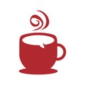 Hot coffee chat logo design Royalty Free Stock Photo