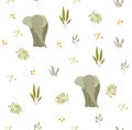 Print. Safari elephant pattern.