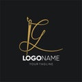 Letter G Sewing Needle Logo Design Vector Icon Graphic Royalty Free Stock Photo