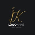 Letter K Sewing Needle Logo Design Vector Icon Graphic