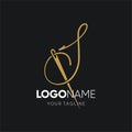 Letter S Sewing Needle Logo Design Vector Icon Graphic Royalty Free Stock Photo