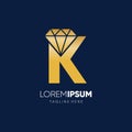 Letter K Diamond Logo Design Vector Icon Graphic Royalty Free Stock Photo