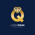 Letter Q Diamond Logo Design Vector Icon Graphic Royalty Free Stock Photo