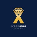 Letter X Diamond Logo Design Vector Icon Graphic Royalty Free Stock Photo
