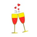 Splash of champagne valentines day groove style