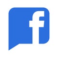 Facebook logo with vector eps file. Squared coloured Royalty Free Stock Photo