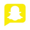 Squared colored snapchat social media logo icon