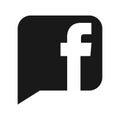 Facebook logo with vector eps file. Squared black colored Royalty Free Stock Photo