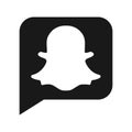 Squared black colored snapchat social media logo icon