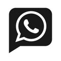 Rounded message whatsapp icon in white background