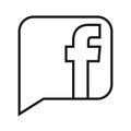 Facebook logo with vector eps file. Squared black colored Royalty Free Stock Photo