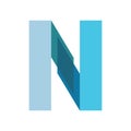 Square combine initial n letter group logo design