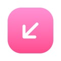 Down Left Arrow 2 Gradient Style Icon Royalty Free Stock Photo