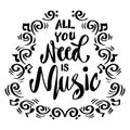 All you need is music hand lettering.