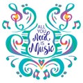 All you need is music hand lettering.