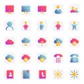 Gradient color icons for universal web & mobile.